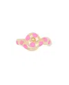 Bea Bongiasca 9k Yellow Gold Chunky Wave Polka Dots Ring In Pink In Not Applicable