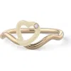 Bea Bongiasca Diamond Enamel Heart Ring In Gold