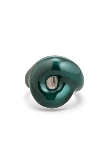 Bea Bongiasca Emerald Green Enamel Tarallo Ring
