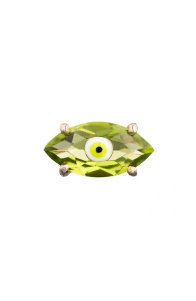 Bea Bongiasca Eye Single Stud Earring In Green