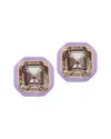 Bea Bongiasca Flower Funk 9k & Silver 4.05 Ct. Tw. Smocky Quartz Studs In Black