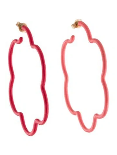 Pre-owned Bea Bongiasca Large Flower Power Earrings In Multi