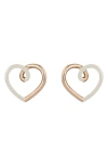 Bea Bongiasca Love Two-tone Heart Earrings In Gold