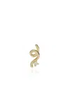 Bea Bongiasca Mini Loop 9k Yellow Gold Diamond Single Earring