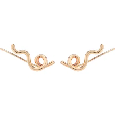Bea Bongiasca Mini Wow Ear Crawlers In Gold