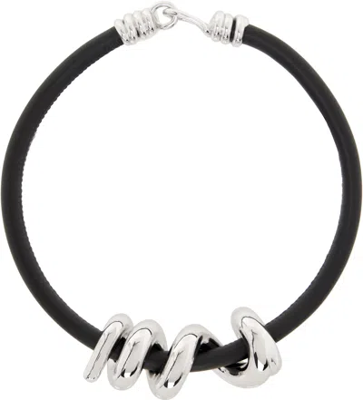 Bea Bongiasca Silver Maxi Vine Necklace In Black
