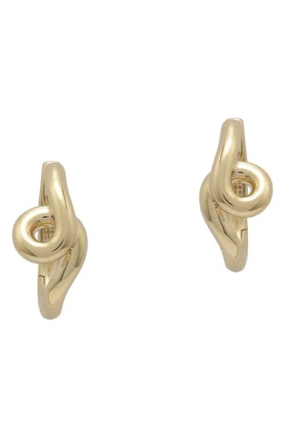 Bea Bongiasca Small Wave Hoop Earrings In Gold