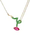 Bea Bongiasca Sterling-silver Vine Curl Corundum Necklace In Gold