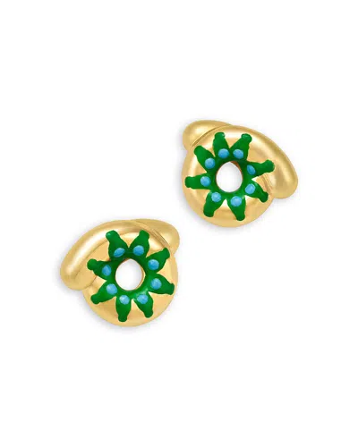 Bea Bongiasca Stud Earrings In 9k Yellow Gold