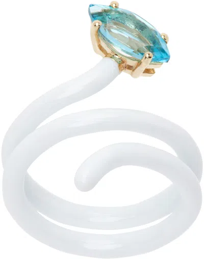 Bea Bongiasca White Looped Vine Ring