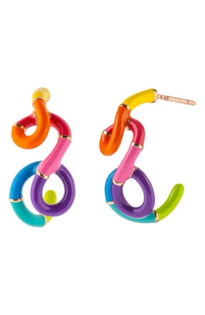 Bea Bongiasca Wow Rainbow Enamel Earrings In Multi
