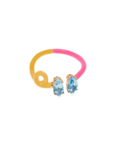 Bea Bongiasca You Are So Vine 9k & Silver 1.36 Ct. Tw. Topaz Double Tendril In Pink
