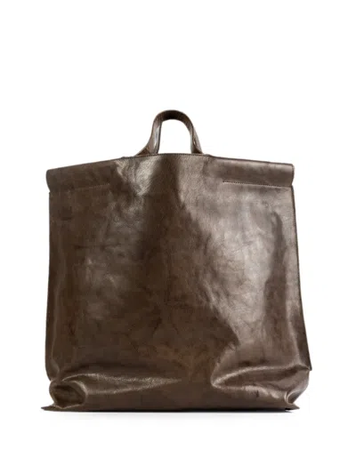 Bea Mombaers L Shopper Leather Tote Bag In Brown