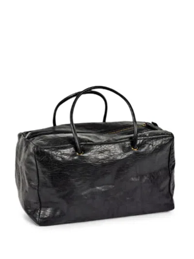 Bea Mombaers Large Crinkled-finish Shoulder Bag In Black