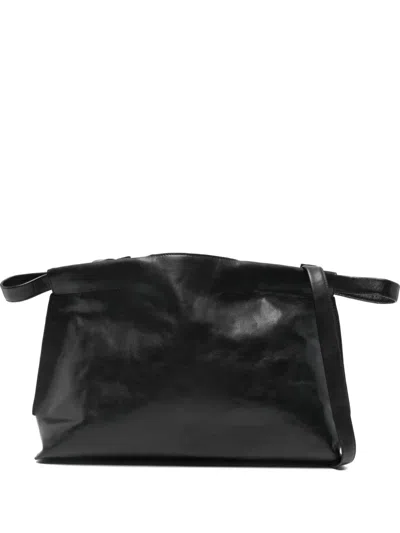 Bea Mombaers Leather Clutch Bag In Black