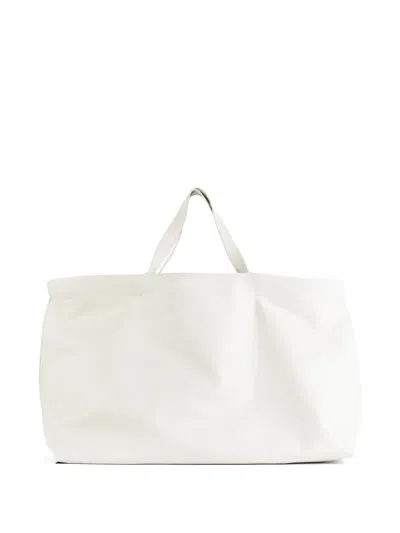 Bea Mombaers Leather Tote Bag In White