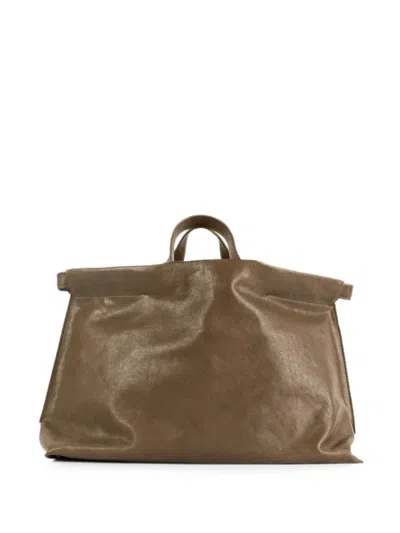 Bea Mombaers Midi Shopper Leather Tote Bag In Brown