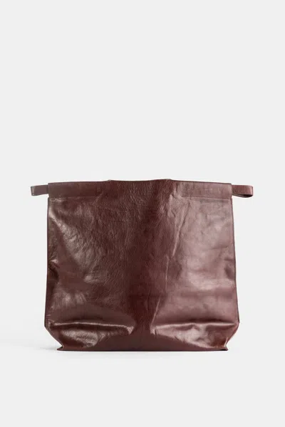 Bea Mombaers Sac Shopper Large En Cuir Marron In Brown