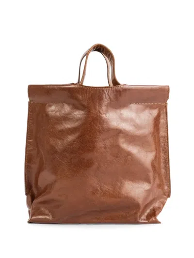 Bea Mombaers Shopper S Leather Tote Bag In Brown