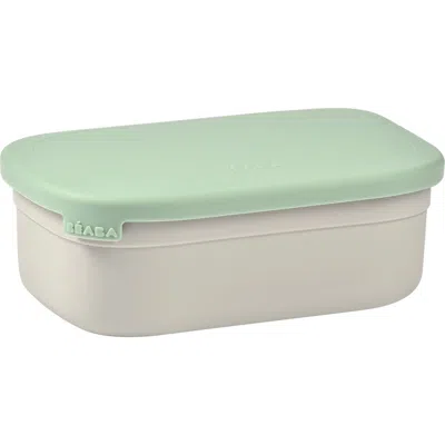 Béaba Beaba Stainless Steel Lunchbox With Lid In Green