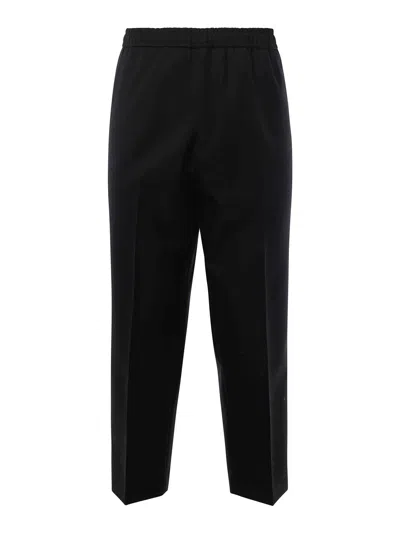 Beable Blended Virgin Wool Trousers In Black