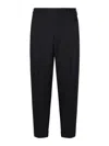Beable Pure Virgin Wool Trousers In Black