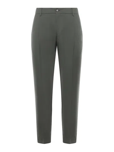 Beable Wool-blend Gabardine Trousers In Green