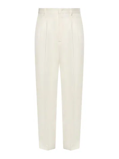 Beable Wool Blend Mat Trousers In Multi