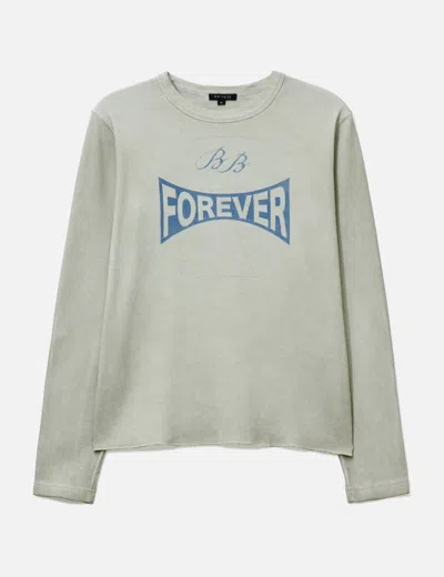 Beach Brains Bb Forever Waffle Ls In Gray