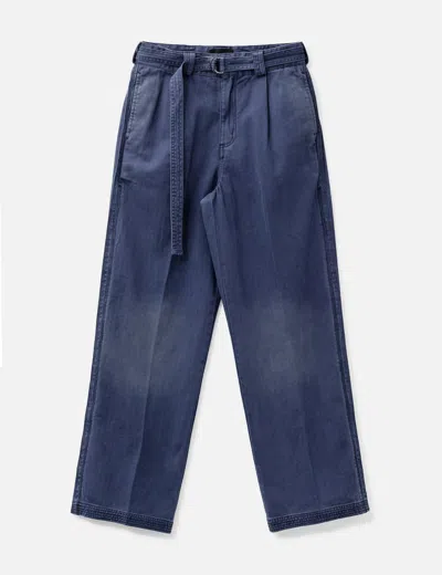 Beach Brains Pleated Work Pant In Blue