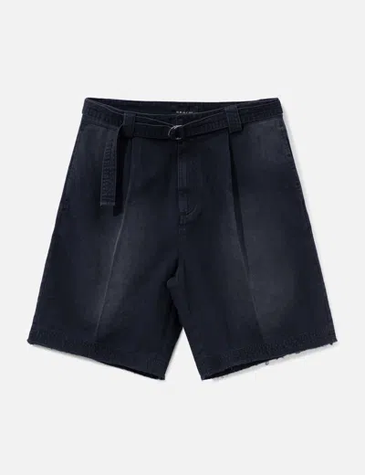 Beach Brains Pleated Work Short In Black/黑色/블랙/ブラック