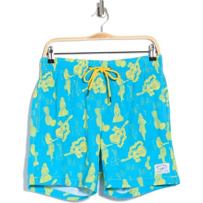 Beach Bros Aloha Guitar Swim Trunks