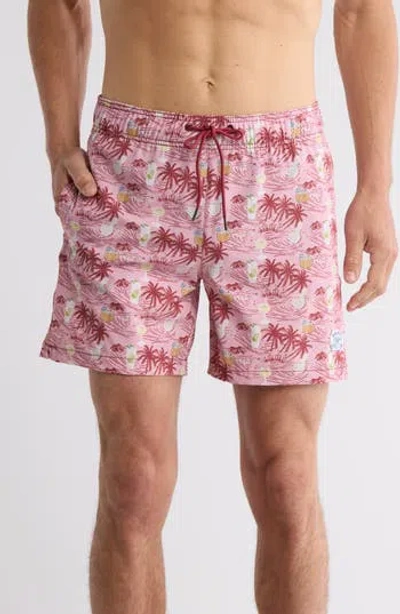 Beach Bros Beach Drink Swim Trunks In Pink