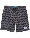 Beach Bros Brush Palm Waves Swim Trunks