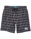 Beach Bros Brush Palm Waves Swim Trunks In Grey