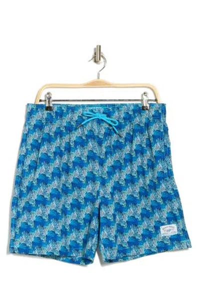 Beach Bros Colra Overlap Swim Trunks In Dark Blue