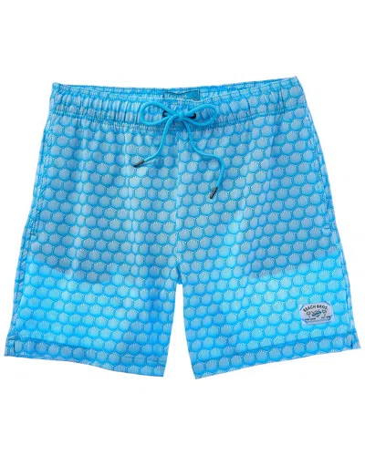 Beach Bros Hexagon Ray Swim Trunk In Blue