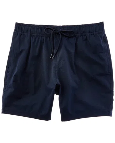 Beach Bros Textured Stretch Swim Trunk In Blue