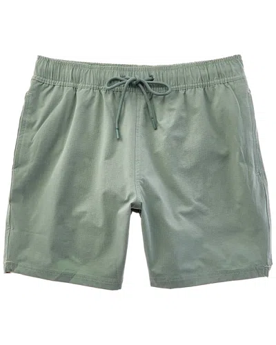 Beach Bros Textured Stretch Swim Trunk In Green