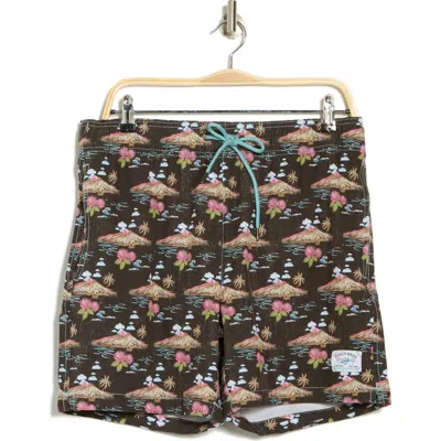 Beach Bros Volcano Clouds Swim Trunks In Black