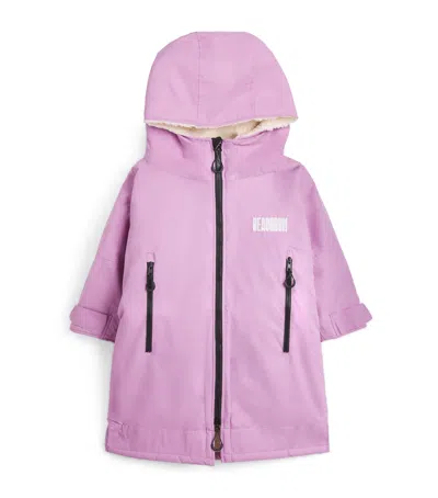 Beach Bum Kids' Waterproof Fleece-lined Brobe In Purple