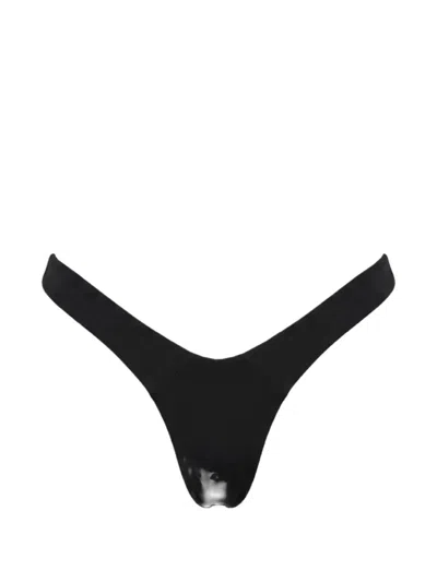 Beach Bunny Aria Logo-plaque Bikini Bottoms In Black