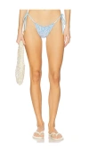 Beach Bunny Capri Tango Bikini Bottom In Blue Shell Sequins