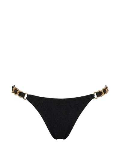 Beach Bunny Chain-detail Bikini Bottoms In Black