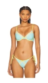 Beach Bunny Daisy Balconette Bikini Top In Frozen Daisy Dot