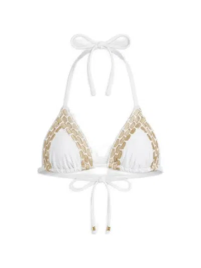 Beach Bunny Kira Braided Bikini Top In White
