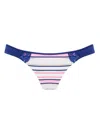 Beach Bunny Lace-detail Striped Bikini Bottom In Multi