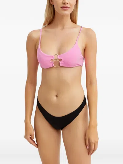 Beach Bunny Lexi Bikini Top In Pink