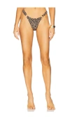 Beach Bunny Love Tango Bikini Bottom In Leopard
