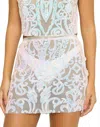 Beach Bunny Marquise Skirt In Iridescent In White